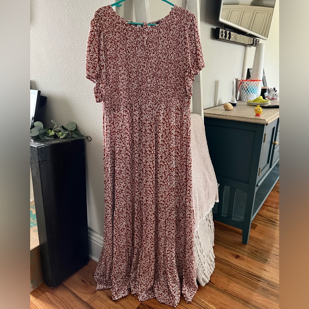 Rust/Red Maxi Dress Sz XL